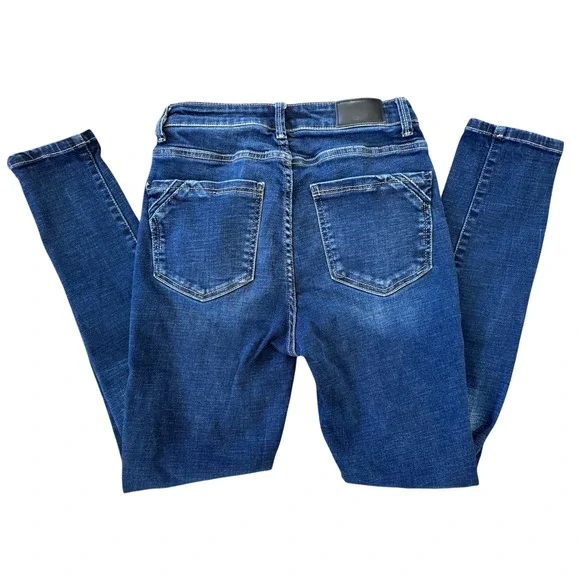 Buckle Black Ankle Skinny Jeans Women Fit No 35 Blue Denim Stretch 25x27 - Picture 2 of 9